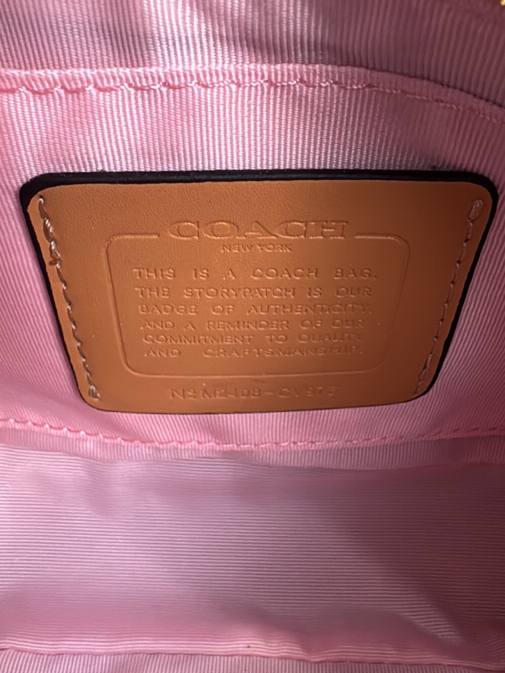 COACH Teri Shoulder Bag In Signature Canvas Pink ( New). (Same Day shipping) - Picture 11 of 11